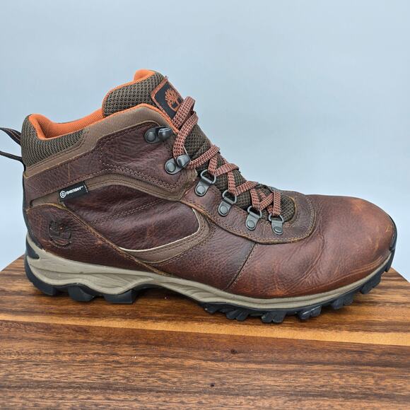 Timberland Boots Men's 13 Brown Leather Lace Up Ankle Waterproof Maddsen - Picture 1 of 10